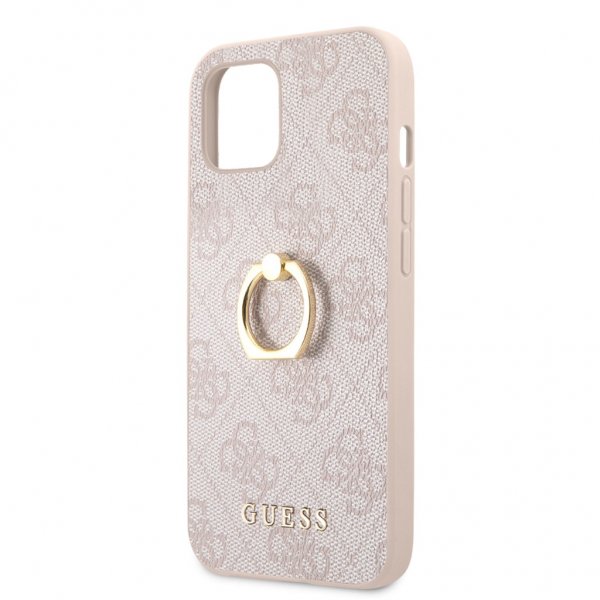 Guess iPhone 13 Mini Cover Ring Stand Rosa