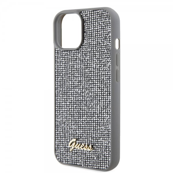 Guess iPhone 15 Cover Square Mirror Sølv