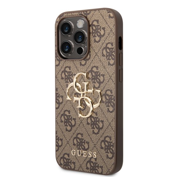 Guess iPhone 15 Pro Max Cover 4G Logo Brun
