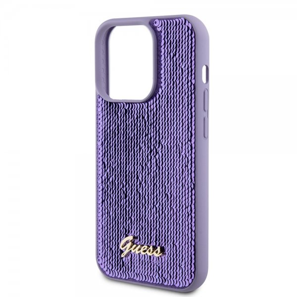Guess iPhone 15 Pro Max Cover Sequin Lilla