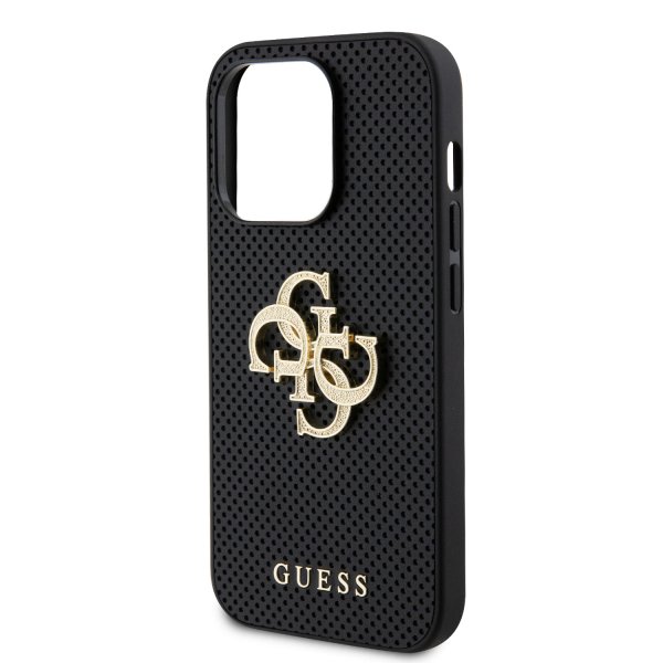 Guess iPhone 15 Pro Max Cover Perforated Glitter Sort