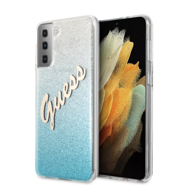 Guess Samsung Galaxy S21 Plus Cover Vintage Blå