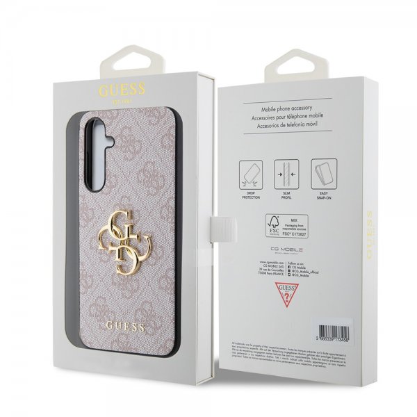 Guess Samsung Galaxy S23 FE Cover 4G Metal Logo Rosa
