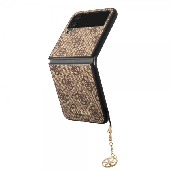 Guess Samsung Galaxy Z Flip 4 Cover 4G Charms Brun