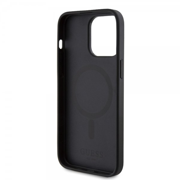 Guess iPhone 15 Pro Max Cover Bottom Stripe MagSafe Sort