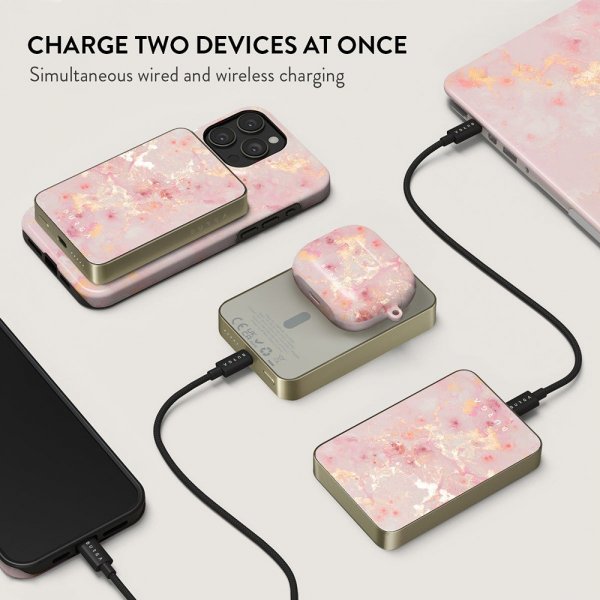 Burga Powerbank MagSafe 5000 mAh Golden Coral Guld