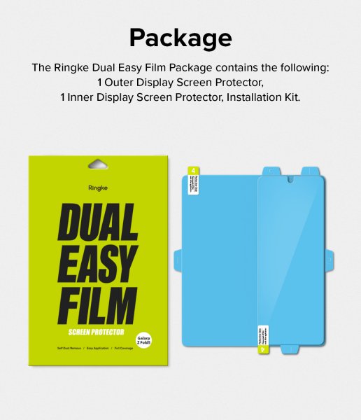 Ringke Samsung Galaxy Z Fold 5 Skærmbeskyttelse Dual Easy Film