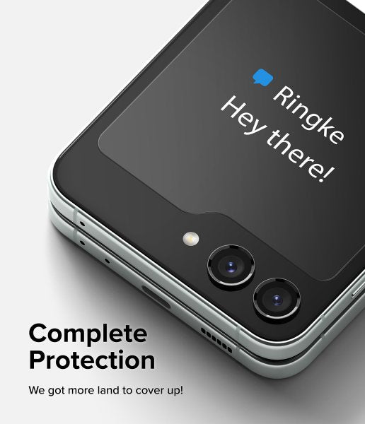 Ringke Samsung Galaxy Z Flip 5 Skærmbeskyttelse Cover Display Protector Glass 2-pak