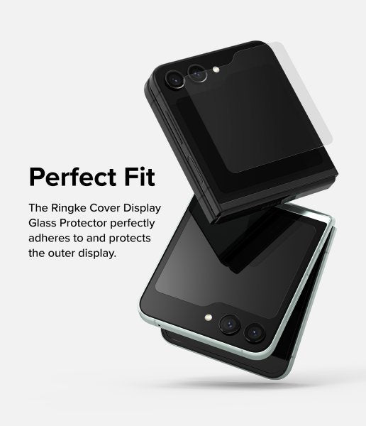 Ringke Samsung Galaxy Z Flip 5 Skærmbeskyttelse Cover Display Protector Glass 2-pak