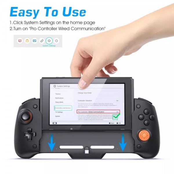 Dobe Håndholdt Spillecontroller med Etui til Nintendo Switch