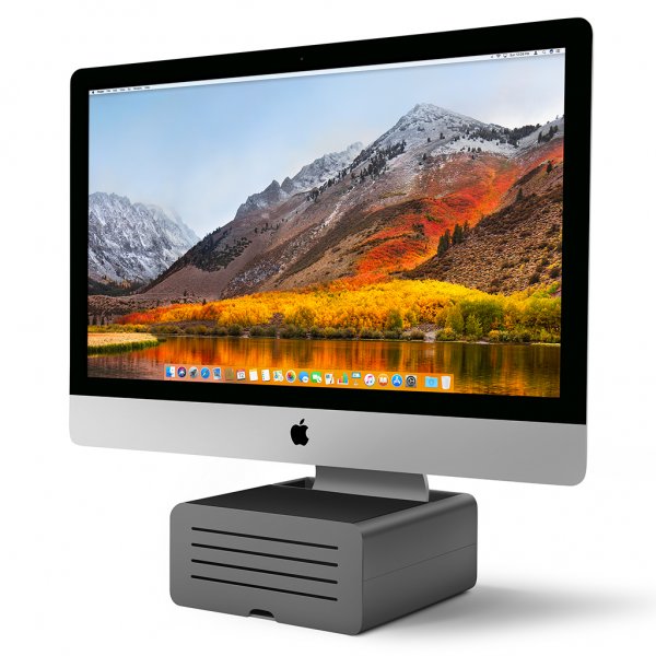 Twelve South HiRise Pro Displayhylde Sort/Brændefarvet Træ