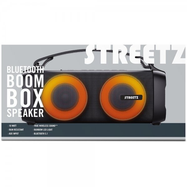 Streetz Højttaler B100 Bluetooth Boombox Højttaler Sort