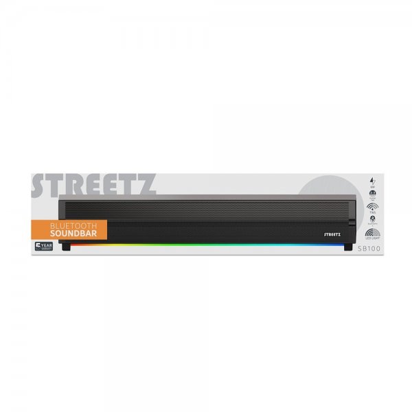 Streetz Højttaler SB100 Bluetooth Soundbar Sort
