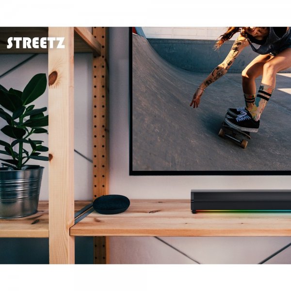 Streetz Højttaler SB100 Bluetooth Soundbar Sort