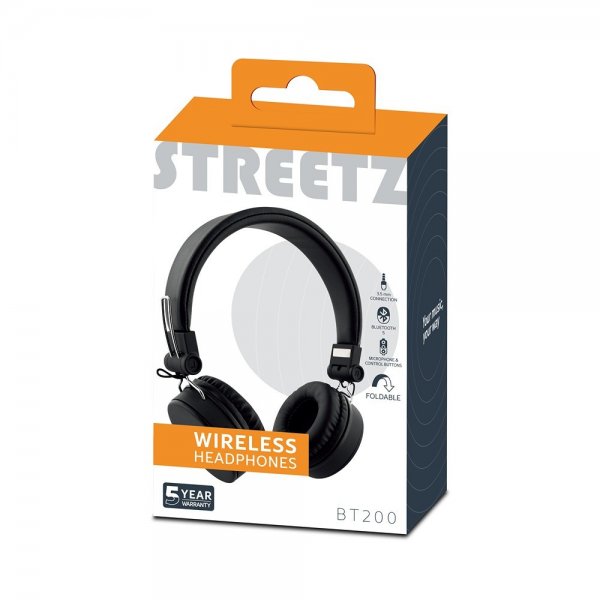 Streetz Hovedtelefoner BT200 Trådløse Hovedtelefoner Sort