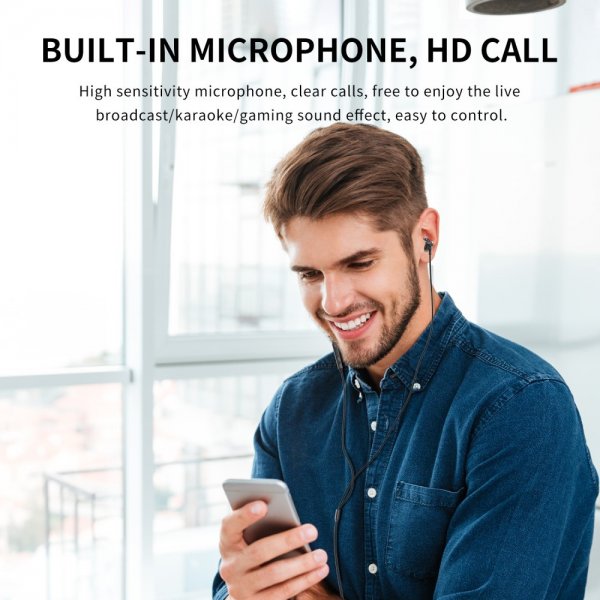 Joyroom Hovedtelefoner JR-EC03 USB-C Sølv