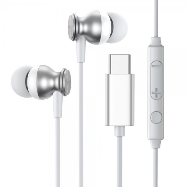 Joyroom Hovedtelefoner JR-EC04 USB-C Sølv