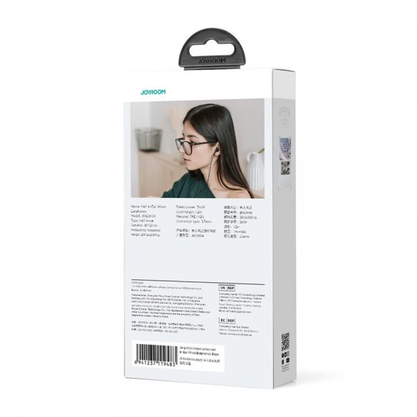 Joyroom Hovedtelefoner JR-EW04 Wired Earphones 3.5mm Sort