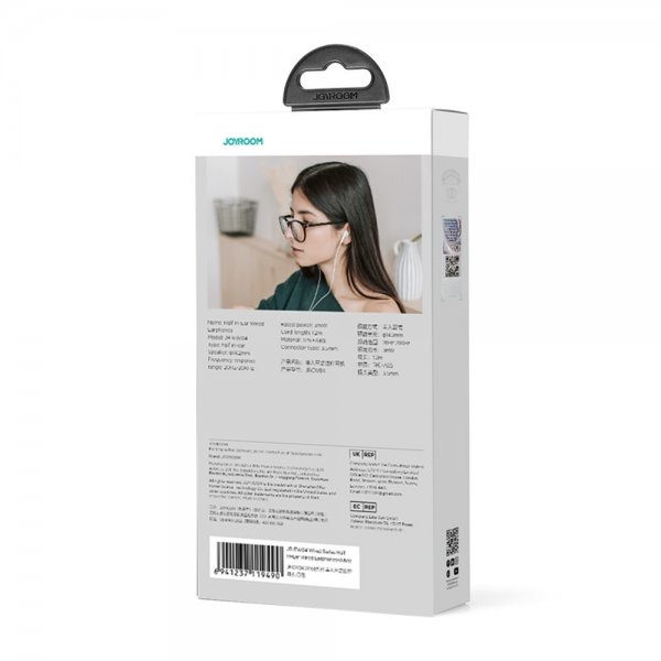 Joyroom Høretelefoner JR-EW04 Wired Earphones 3.5mm Hvid