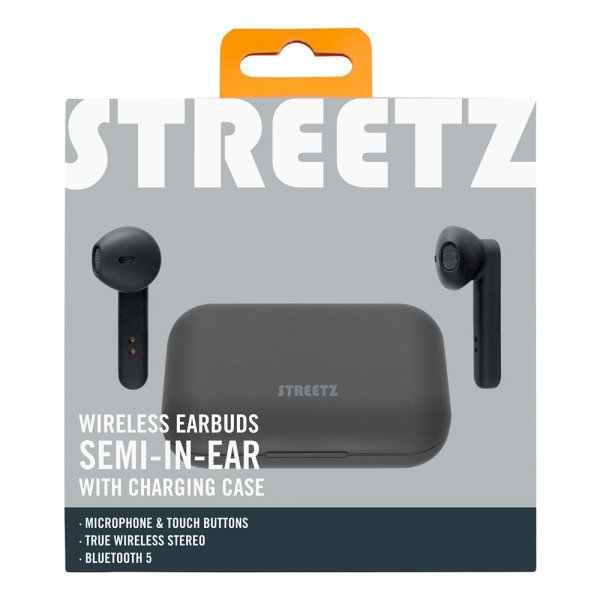 Streetz Hovedtelefoner T110 Trådløse Semi-In-Ear-øretelefoner Sort
