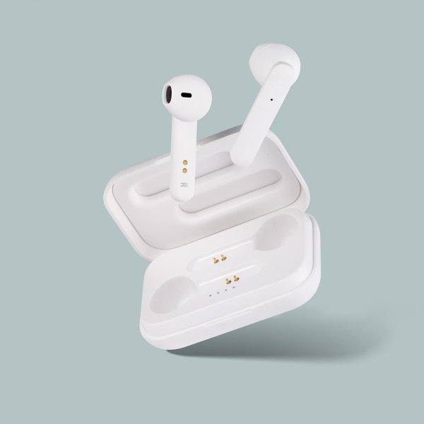 Streetz Høretelefoner T110 Wireless Earbuds Semi-In-Ear Hvid