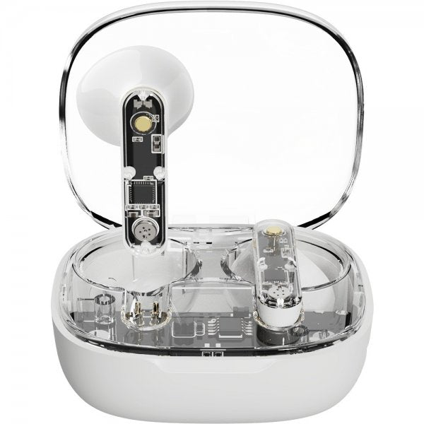 Streetz Høretelefoner T150 Transparent True Wireless Earbuds Hvid
