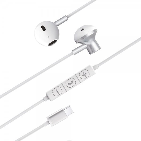 Xqisit Høretelefoner USB-C Earphones Hvid