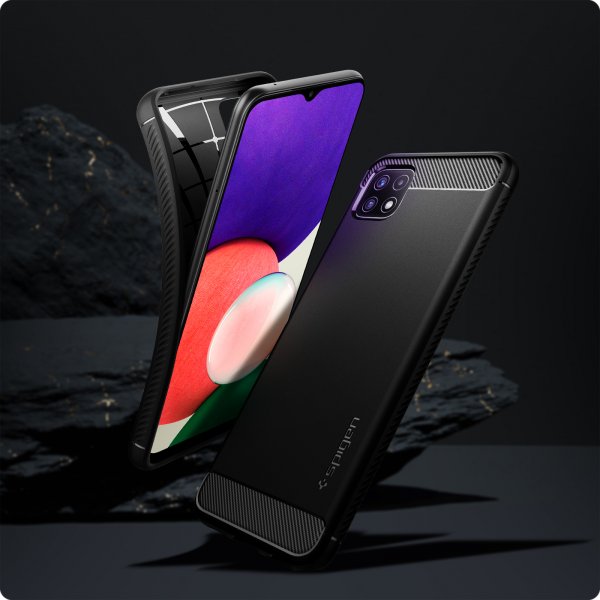 Spigen Samsung Galaxy A22 5G Cover Rugged Armor Mat Sort
