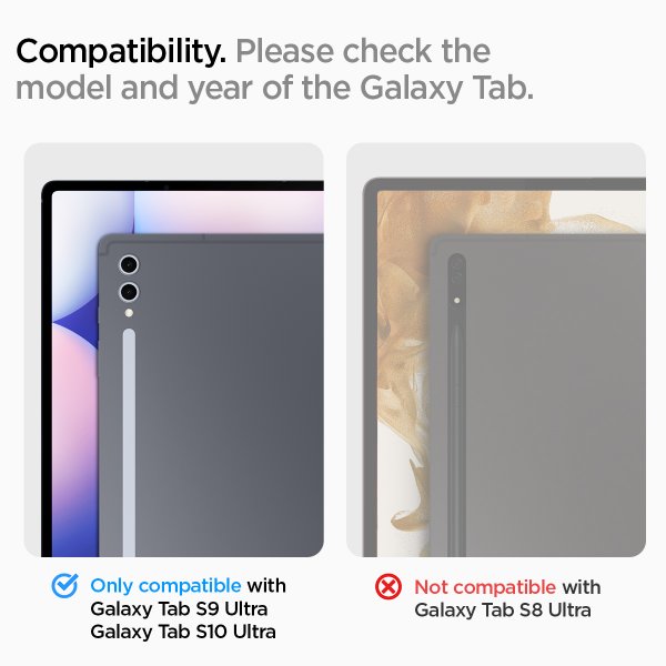 Spigen Samsung Galaxy Tab S9 Ultra/Galaxy Tab S10 Ultra Skærmbeskyttelse GLAS.tR EZ Fit