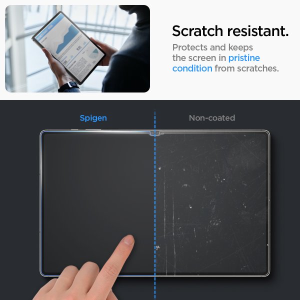 Spigen Samsung Galaxy Tab S9 Ultra/Galaxy Tab S10 Ultra Skærmbeskyttelse GLAS.tR EZ Fit
