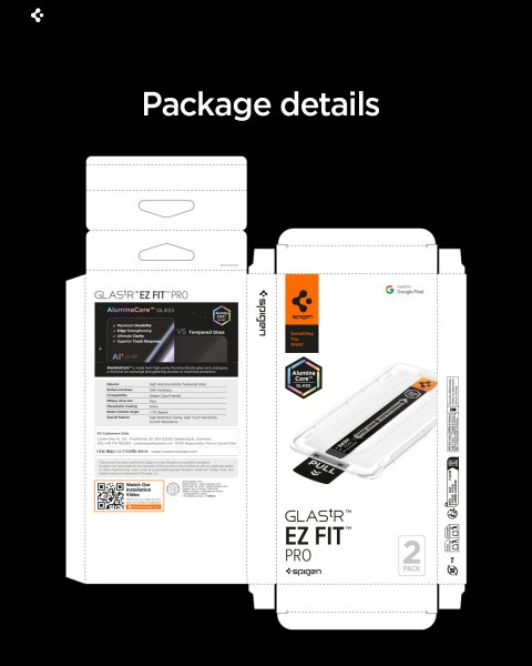 Spigen Google Pixel 10a Skærmbeskytter GLAS.tR EZ Fit Pro 2-pak