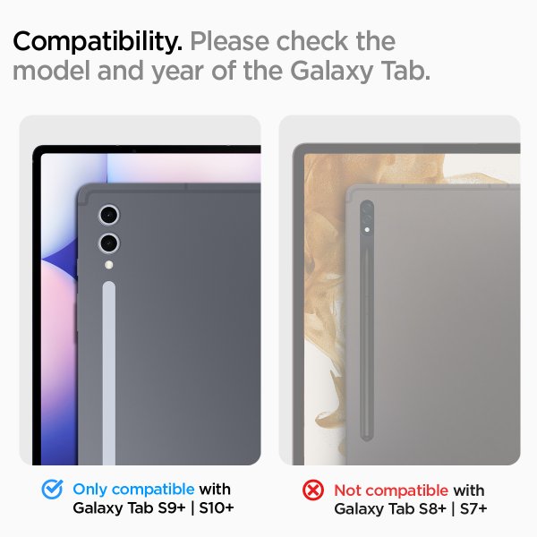 Spigen Samsung Galaxy Tab S9 Plus/Galaxy Tab S10 Plus Skærmbeskyttelse GLAS.tR EZ Fit