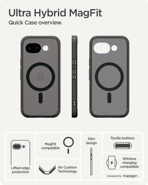 Spigen Google Pixel 10a Cover Ultra Hybrid MagFit Frost Black