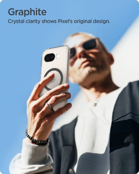 Spigen Google Pixel 10a Cover Ultra Hybrid MagFit Clear Graphite