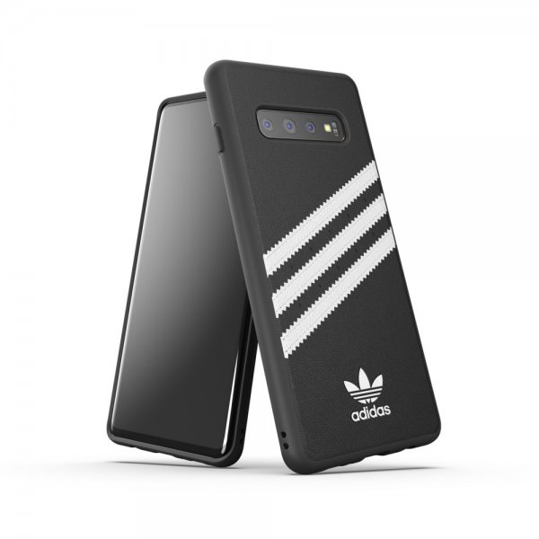 Adidas Samsung Galaxy S10 Plus Cover OR 3-Stripes Snap Case SS19 Sort Hvid