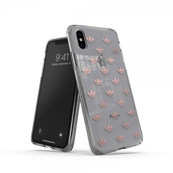 Adidas iPhone X/Xs Cover OR Snap Case Entry SS19 Klar Roseguld