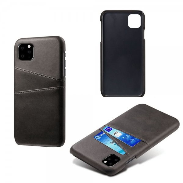 iPhone 11 Cover med To Kortrum Sort