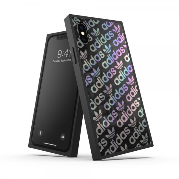 Adidas iPhone X/Xs Cover OR Square Case FW19 Black Holographic