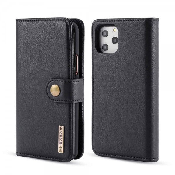 Dg.Ming iPhone 11 Pro Max Pung Etui Aftageligt Cover Kortlomme Sort