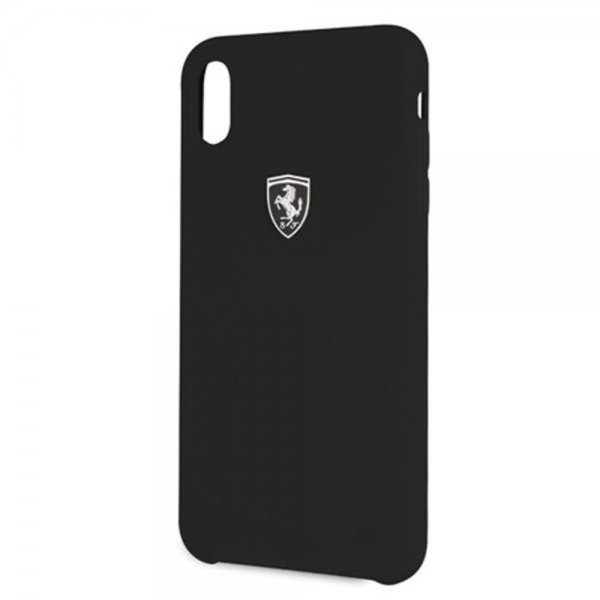 Ferrari iPhone Xs Max Skal Silikon Ferrari Logo Sort