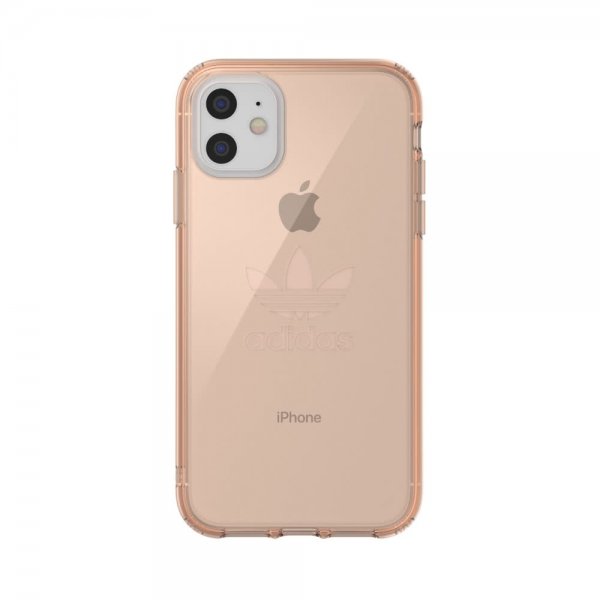 Adidas iPhone 11 Cover ELLER Beskyttende Klar Etui FW19 Rosaguld