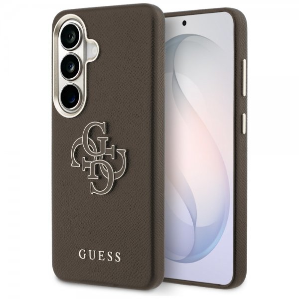 Guess Samsung Galaxy S26 Plus Cover 4G Logo Grained Brun