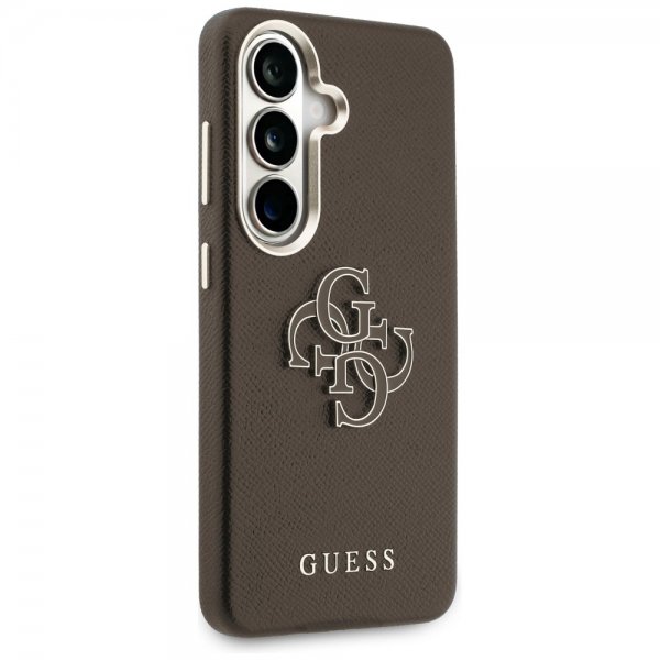 Guess Samsung Galaxy S26 Plus Cover 4G Logo Grained Brun