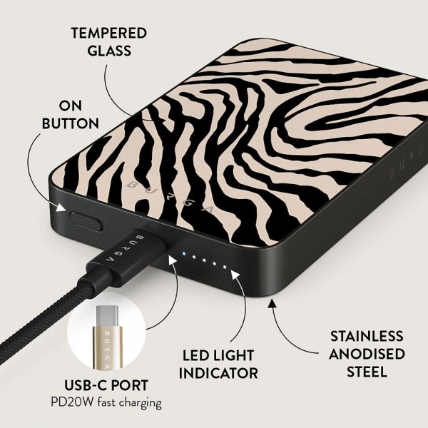 Burga Powerbank MagSafe 5000 mAh Imperial Metalgrå
