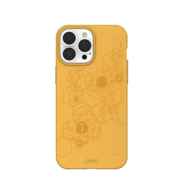 Pela iPhone 13 Pro Max Cover Classic Honey Hive Edition