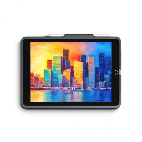ZAGG iPad 10.2 (gen 7/8/9) Cover med Tastatur Pro Keys Sort Nordisk Grå