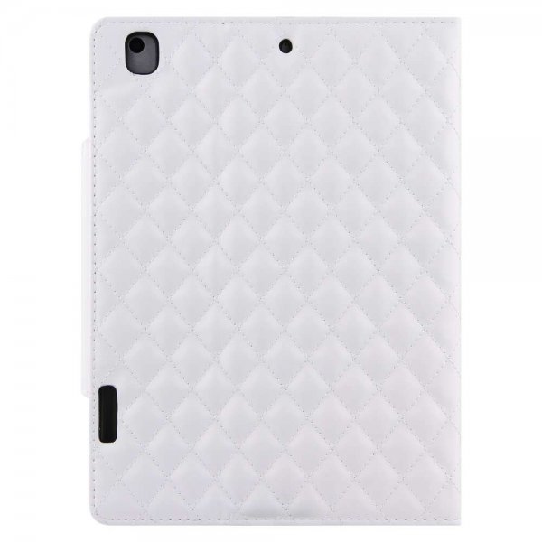 iPad 10.2 (gen 7/8/9) Cover Rhombusmønster Hvid