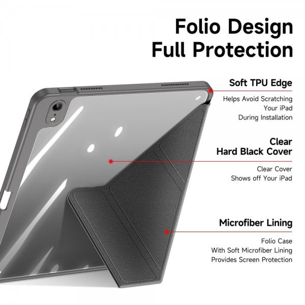 Dux Ducis iPad 10.9 (gen 10)/iPad 11 (A16) Cover Magi Series Grå