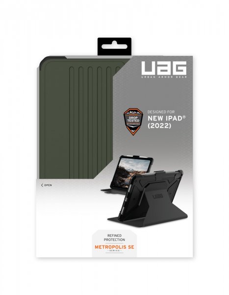 Urban Armor Gear (UAG) iPad 10.9 (10. generation)/iPad 11 (A16) Etui Metropolis SE Olive