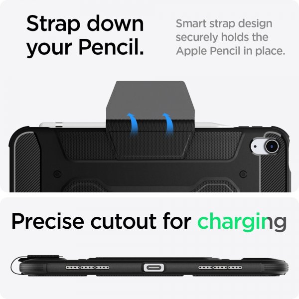 Spigen iPad 10.9 (10. generation)/iPad 11 (A16) Cover Rugged Armor Pro Sort